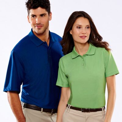 UltraClub&reg; Ladies' Cool & Dry Elite Tonal Stripe Performance Polo Thumbnail