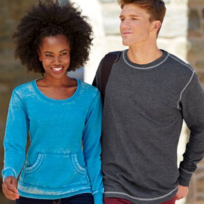 J.America Ladies' Zen Long-Sleeve Thermal Tee Thumbnail