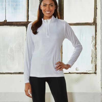 UltraClub&reg; Ladies' Cool & Dry Sport Performance Interlock 1/4-Zip Pullover Thumbnail