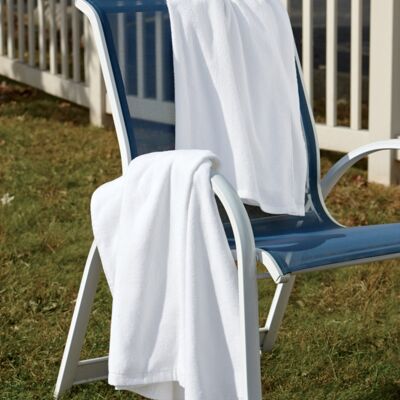 UltraClub White Velour Beach Towel Thumbnail